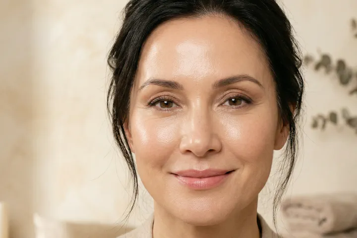 Woman with radiant, even-toned skin after facial rejuvenation treatments at Beautiful Body and Beyond
