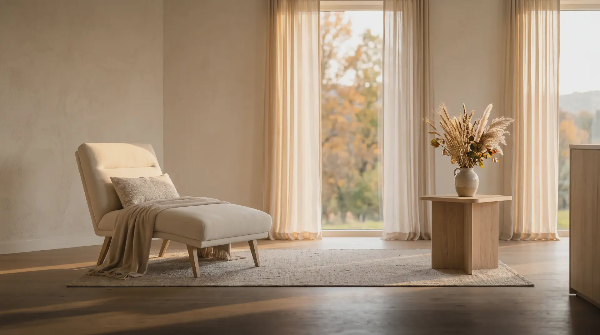 Sunlit autumn treatment room at Beautiful Body and Beyond in Corona, CA, announcing the September 2026 specials